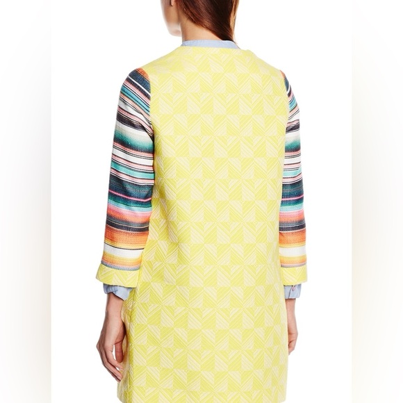 Desigual X Christian Lacroix Women’s yellow Colorful button woven Coat Sz 40 (M) - Picture 3 of 8